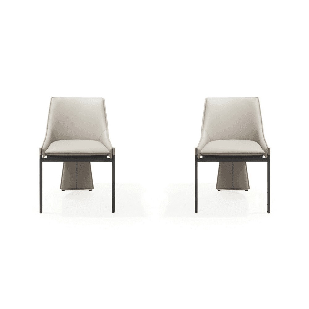 Filipo Taupe Set of 2 Dining Chairs by Tommy Franks