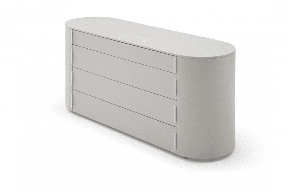 Sims Matte Beige Chest of Drawers by Tommy Franks