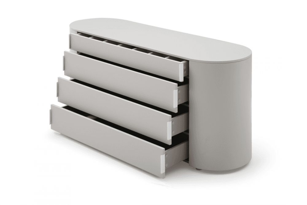 Sims Matte Beige Chest of Drawers by Tommy Franks