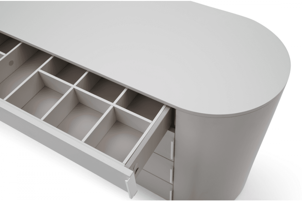 Sims Matte Beige Chest of Drawers by Tommy Franks