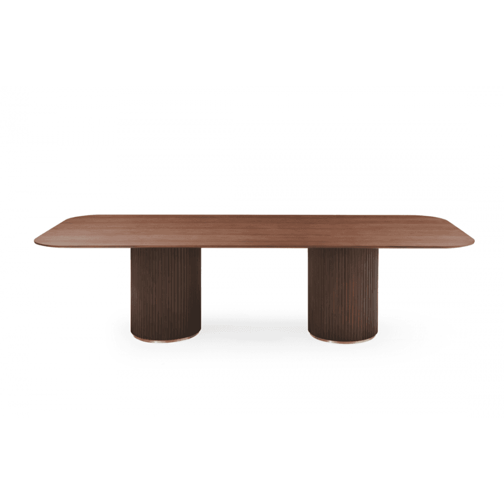 Lantine Walnut & Brass Dining Table 280cm by Tommy Franks