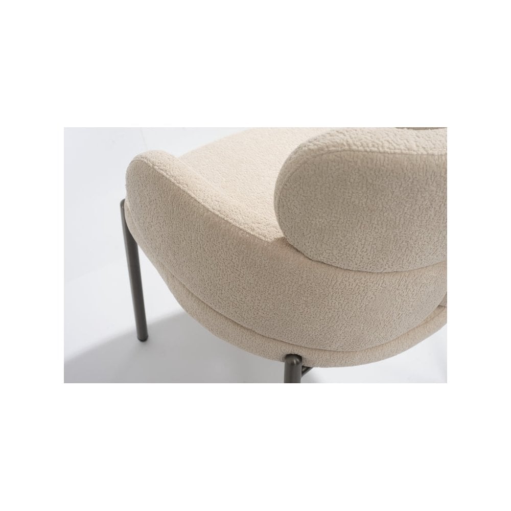 Dream Taupe Bouclé Dining Chair by Tommy Franks