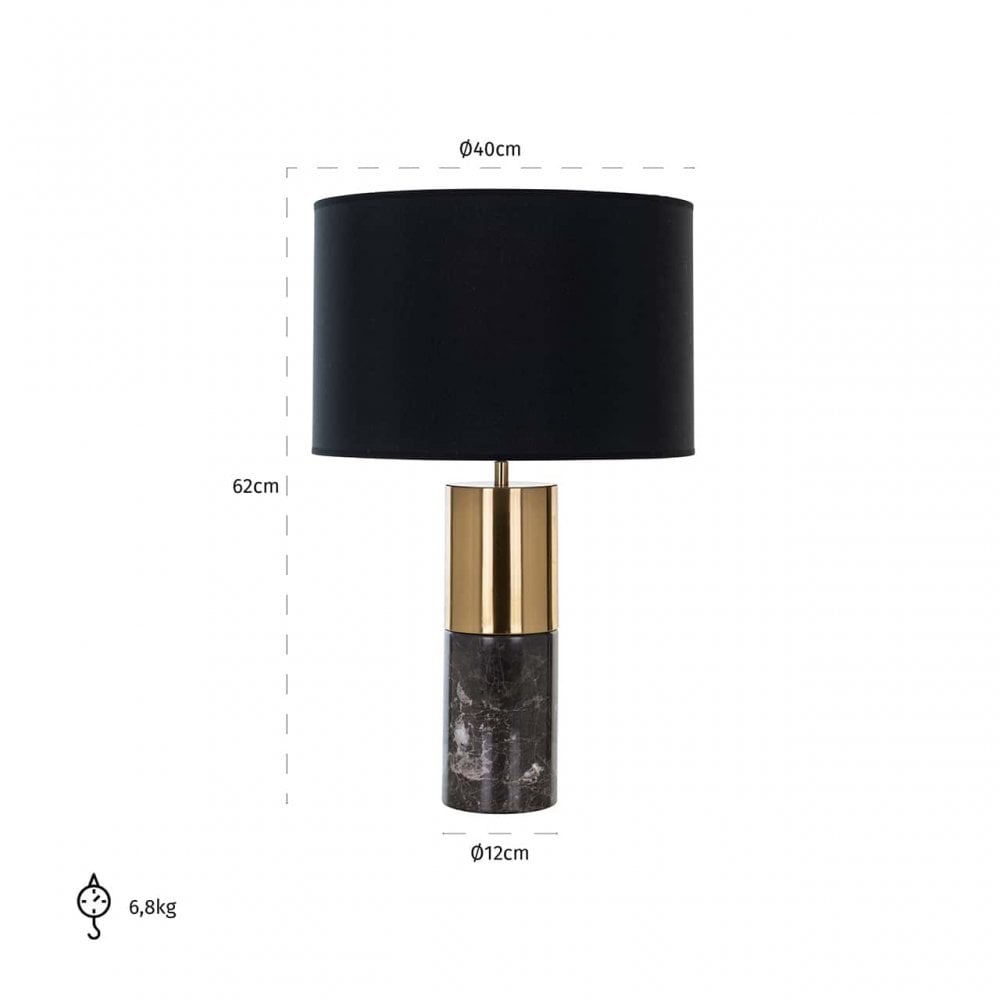 Nyo Black Table Lamp by Richmond Interiors