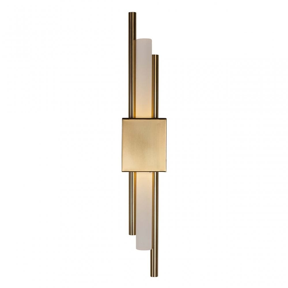 Mylas Gold Wall Light with White Shade by Richmond Interiors