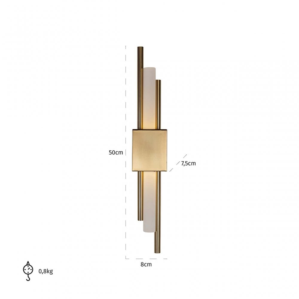 Mylas Gold Wall Light with White Shade by Richmond Interiors