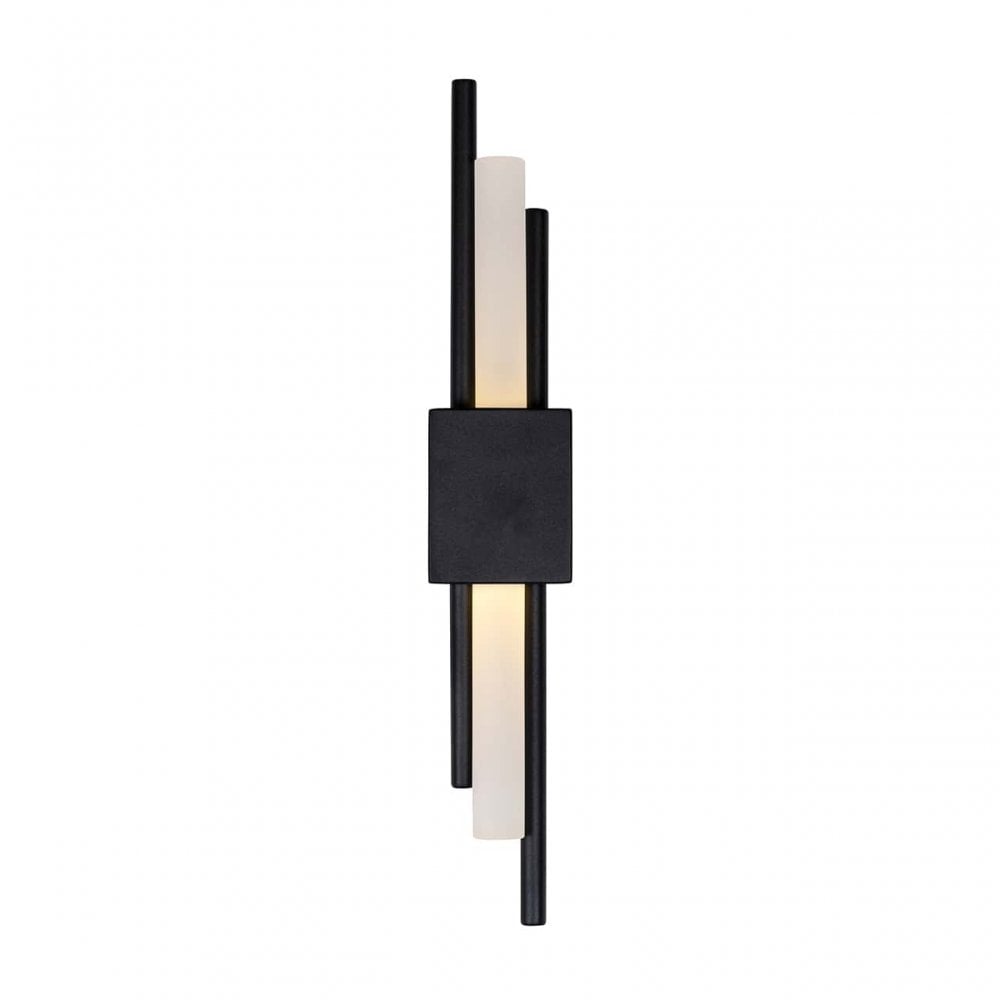 Mylas Black LED Wall Light with White Shade by Richmond Interiors