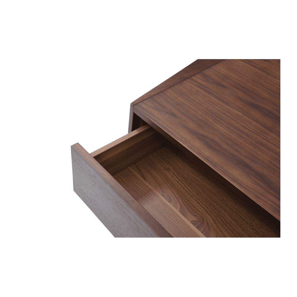 Madon Walnut Wide Bedside Table by Tommy Franks