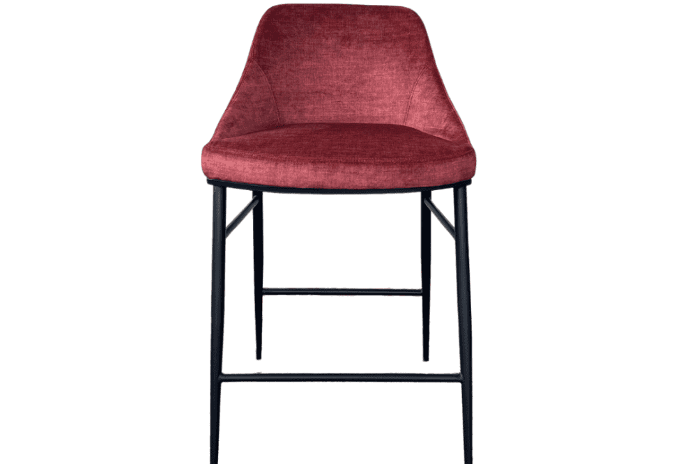 Vai Bella Velour Coral Barstool by Tommy Franks