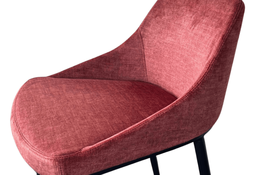 Vai Bella Velour Coral Barstool by Tommy Franks