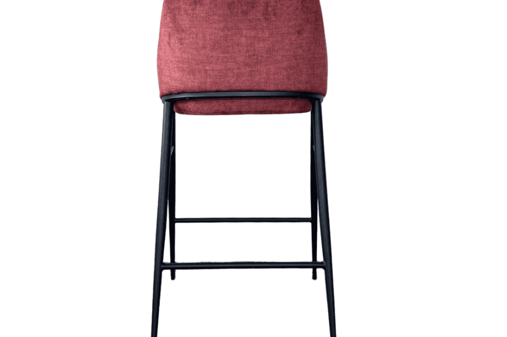 Vai Bella Velour Coral Barstool by Tommy Franks