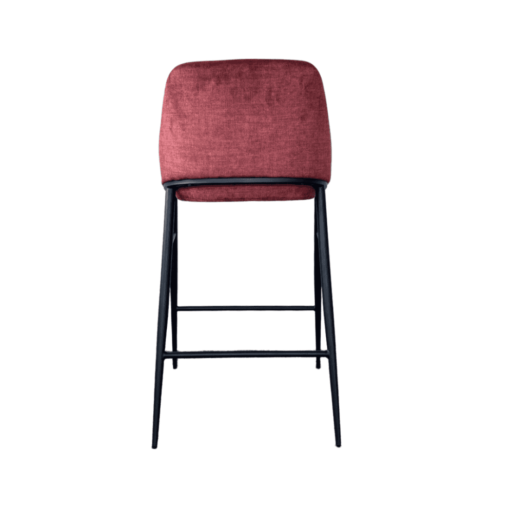 Vai Bella Velour Coral Barstool by Tommy Franks
