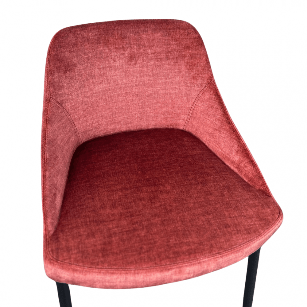 Vai Bella Velour Coral Barstool by Tommy Franks