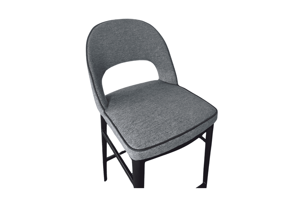Verna Enzimi Dark Grey and Dark Bronze Bar Stool by Tommy Franks