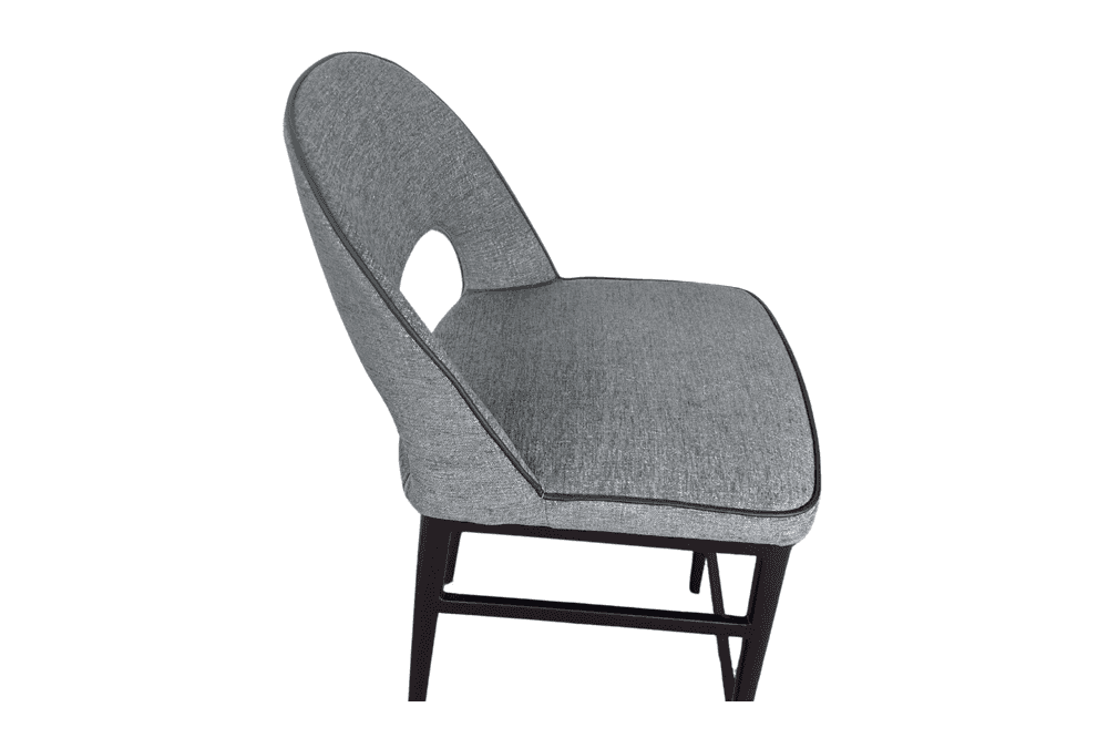Verna Enzimi Dark Grey and Dark Bronze Bar Stool by Tommy Franks