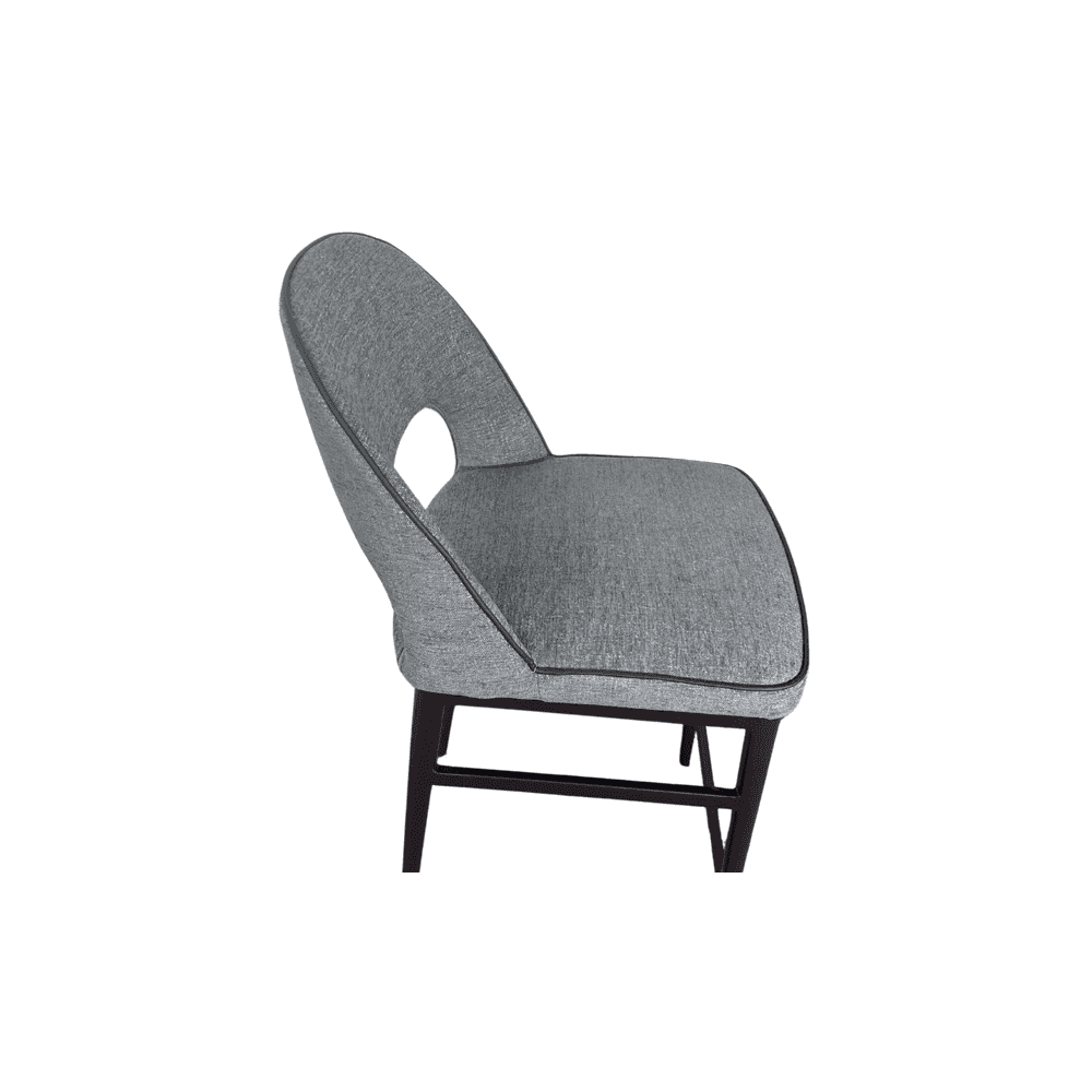 Verna Enzimi Dark Grey and Dark Bronze Bar Stool by Tommy Franks