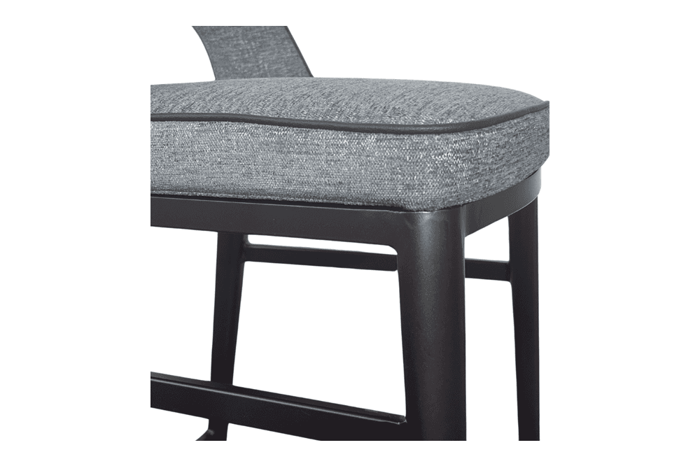Verna Enzimi Dark Grey and Dark Bronze Bar Stool by Tommy Franks