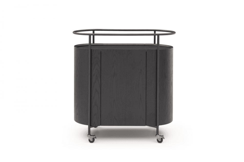 Capri Black Bar Cart by Tommy Franks