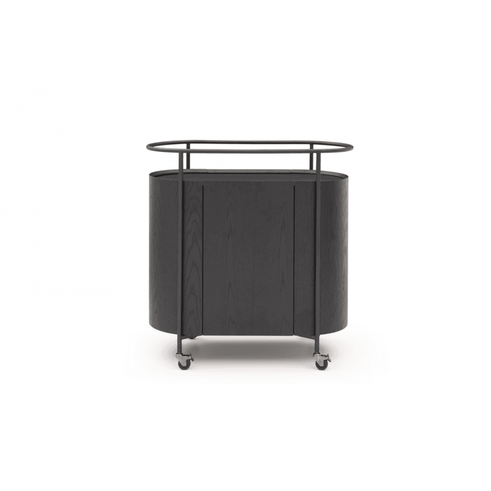 Capri Black Bar Cart by Tommy Franks