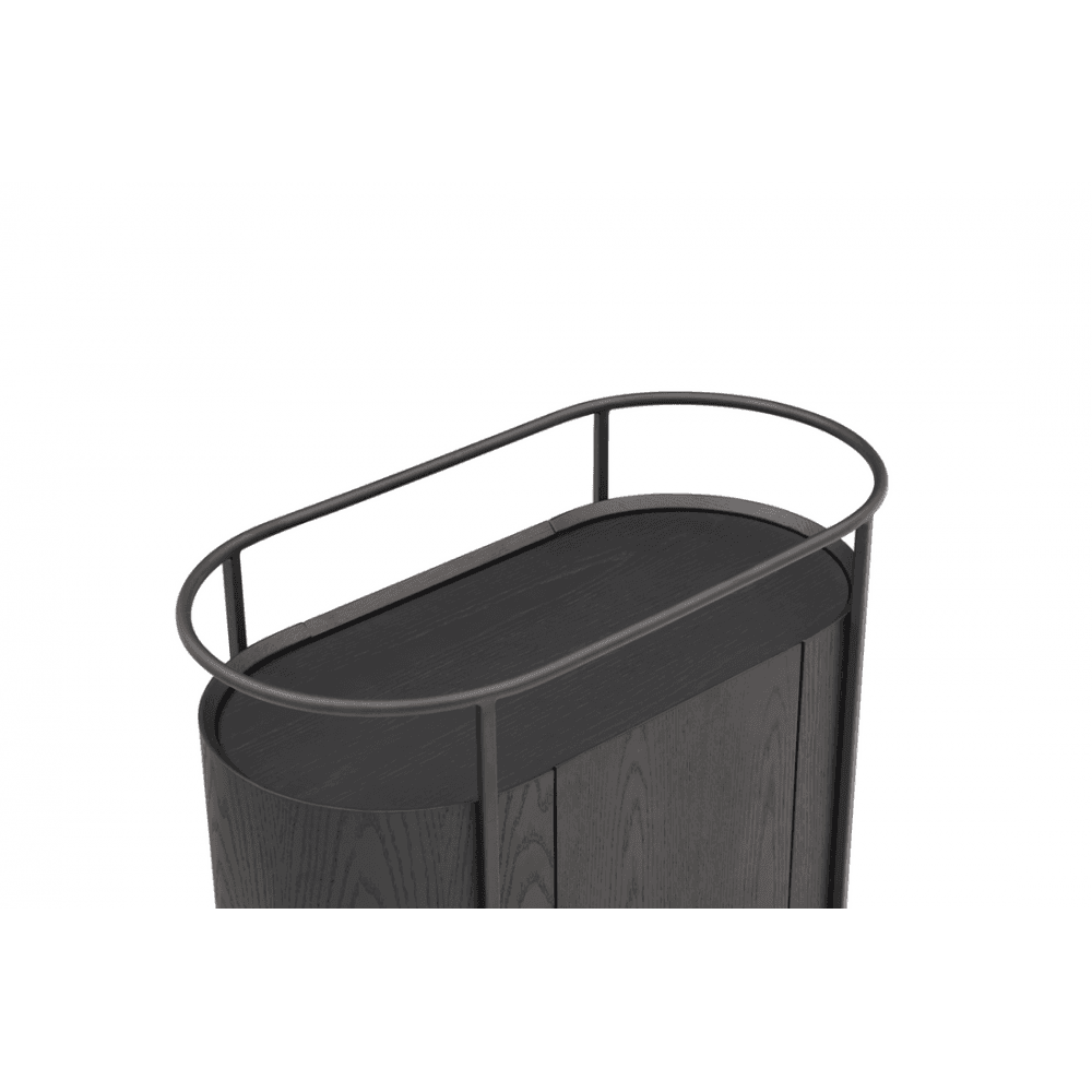 Capri Black Bar Cart by Tommy Franks