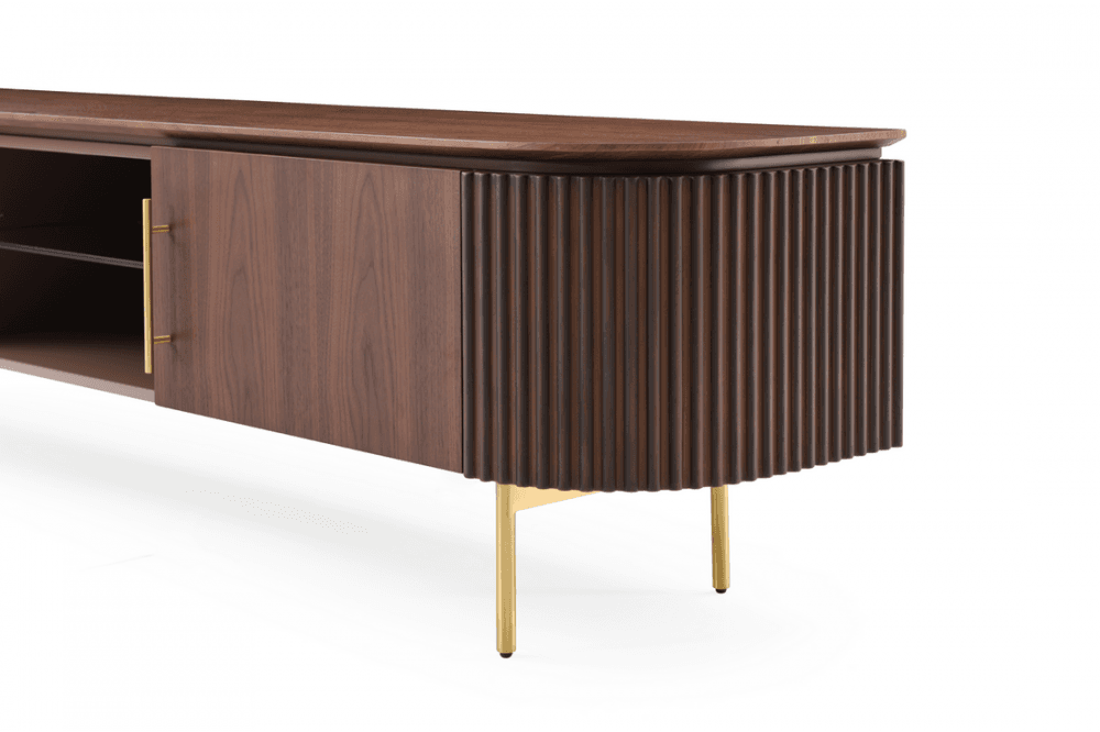 Lantine Walnut & Brass TV Unit by Tommy Franks