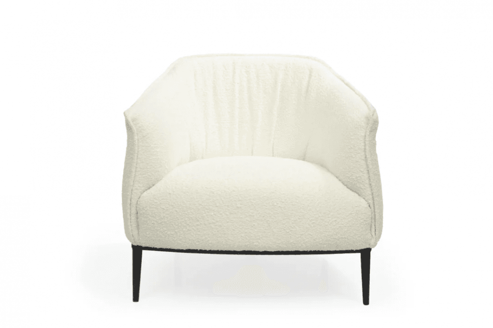 Tyrone Polar Bouclé Lounge Chair by Tommy Franks