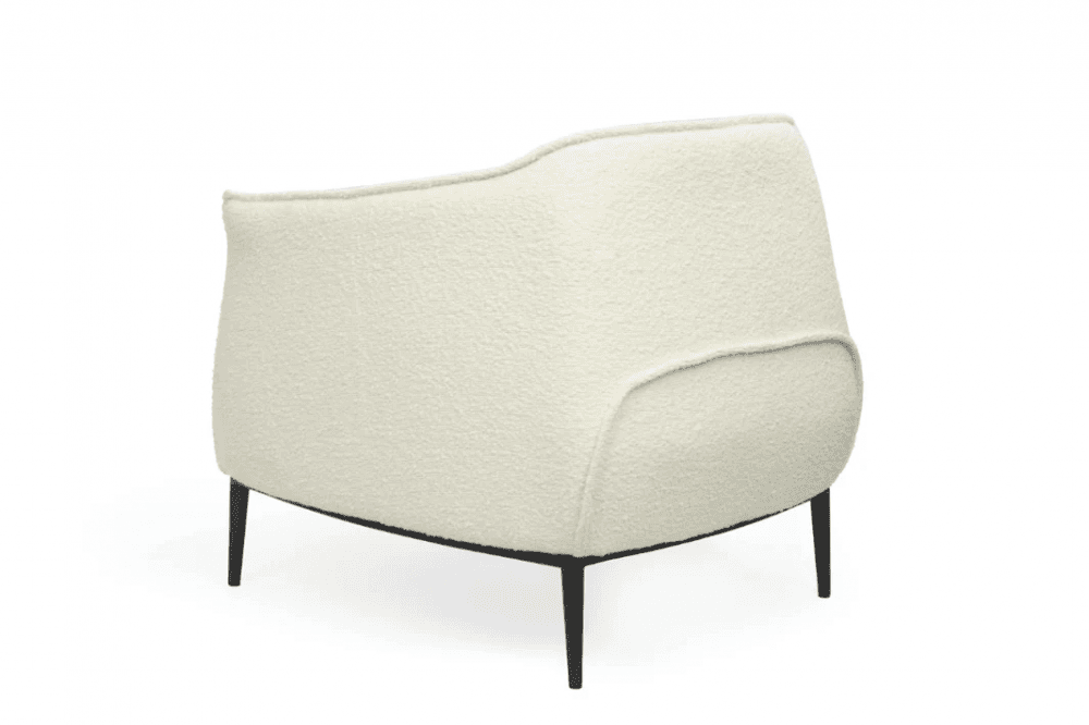 Tyrone Polar Bouclé Lounge Chair by Tommy Franks