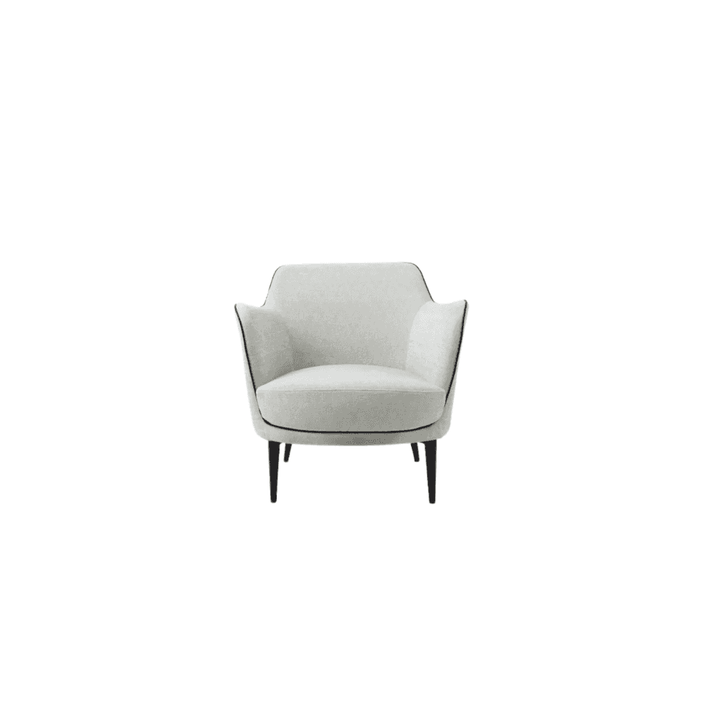 Berg Enzimi Cream Fabric Lounge Chair by Tommy Franks