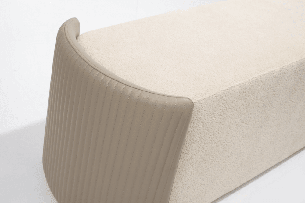 Lobby Boucle Bench Seat by Tommy Franks