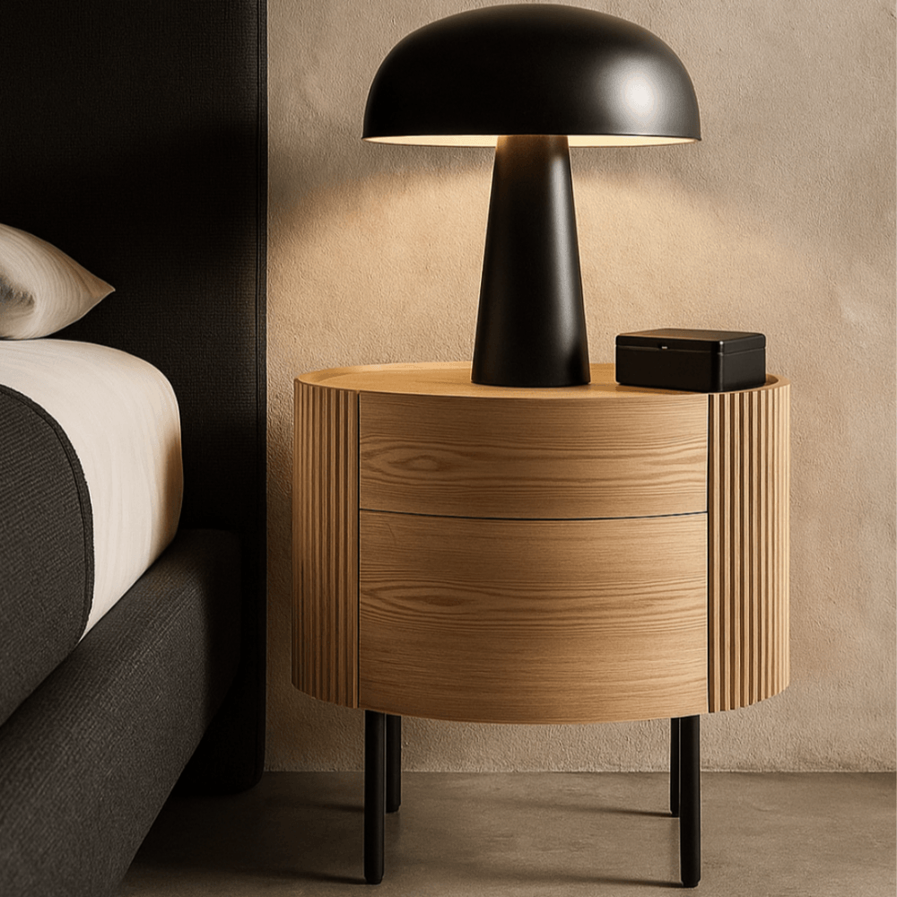 Lantine Ash Oak Bedside Table by Tommy Franks