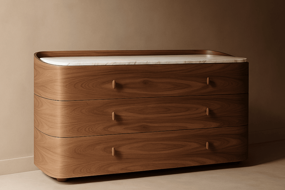 Vertu Walnut Chest of Drawers by Tommy Franks