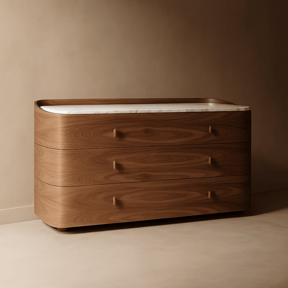 Vertu Walnut Chest of Drawers by Tommy Franks