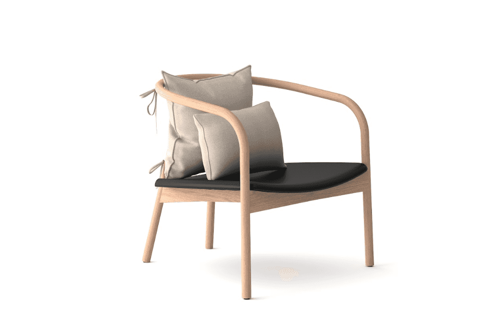 Ikigae Solid Oak Lounge Chair by Tommy Franks