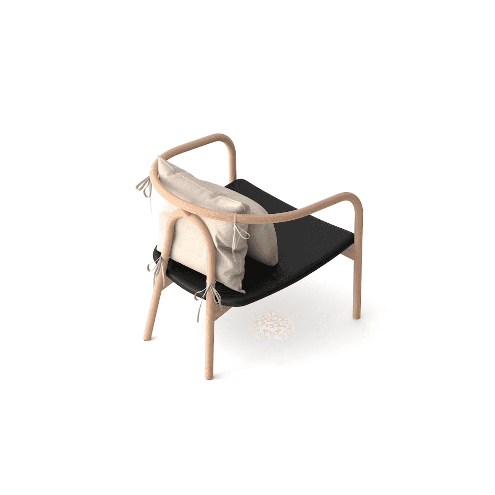 Ikigae Solid Oak Lounge Chair by Tommy Franks