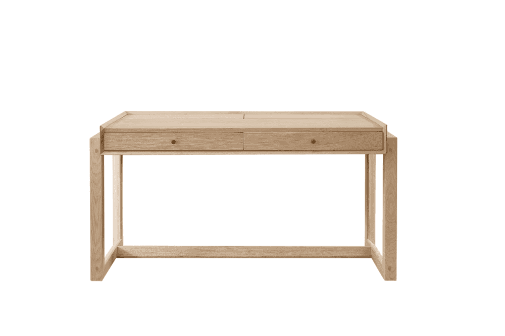 Offset Solid Oak Desk by Tommy Franks