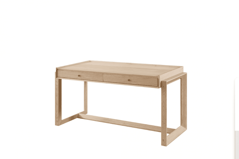 Offset Solid Oak Desk by Tommy Franks
