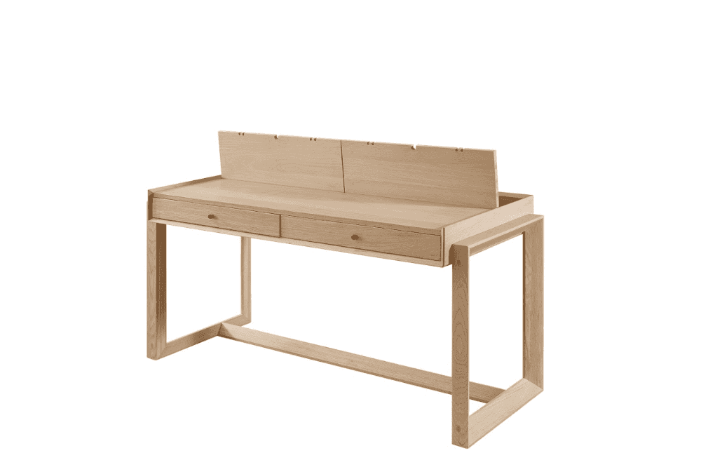Offset Solid Oak Desk by Tommy Franks