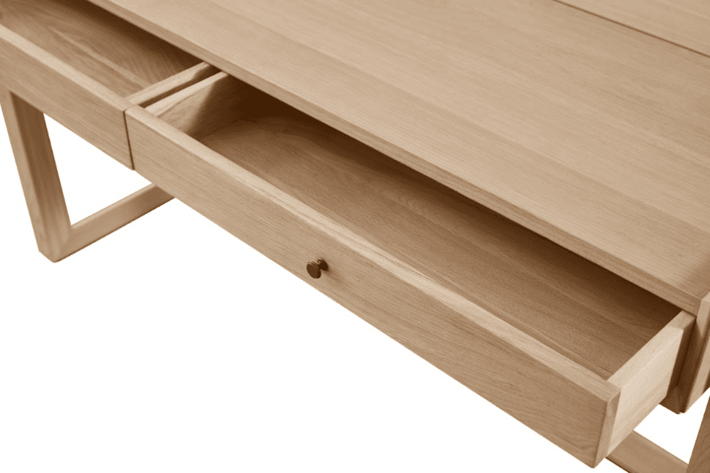 Offset Solid Oak Desk by Tommy Franks