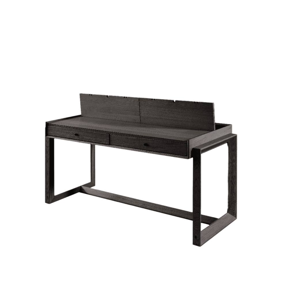 Offset Black Solid Oak Desk by Tommy Franks