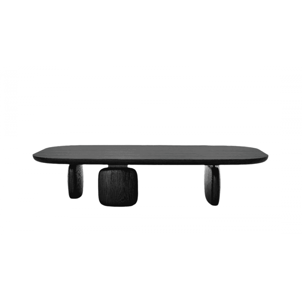 Underline Coffee Table Black Oak Oval by Tommy Franks