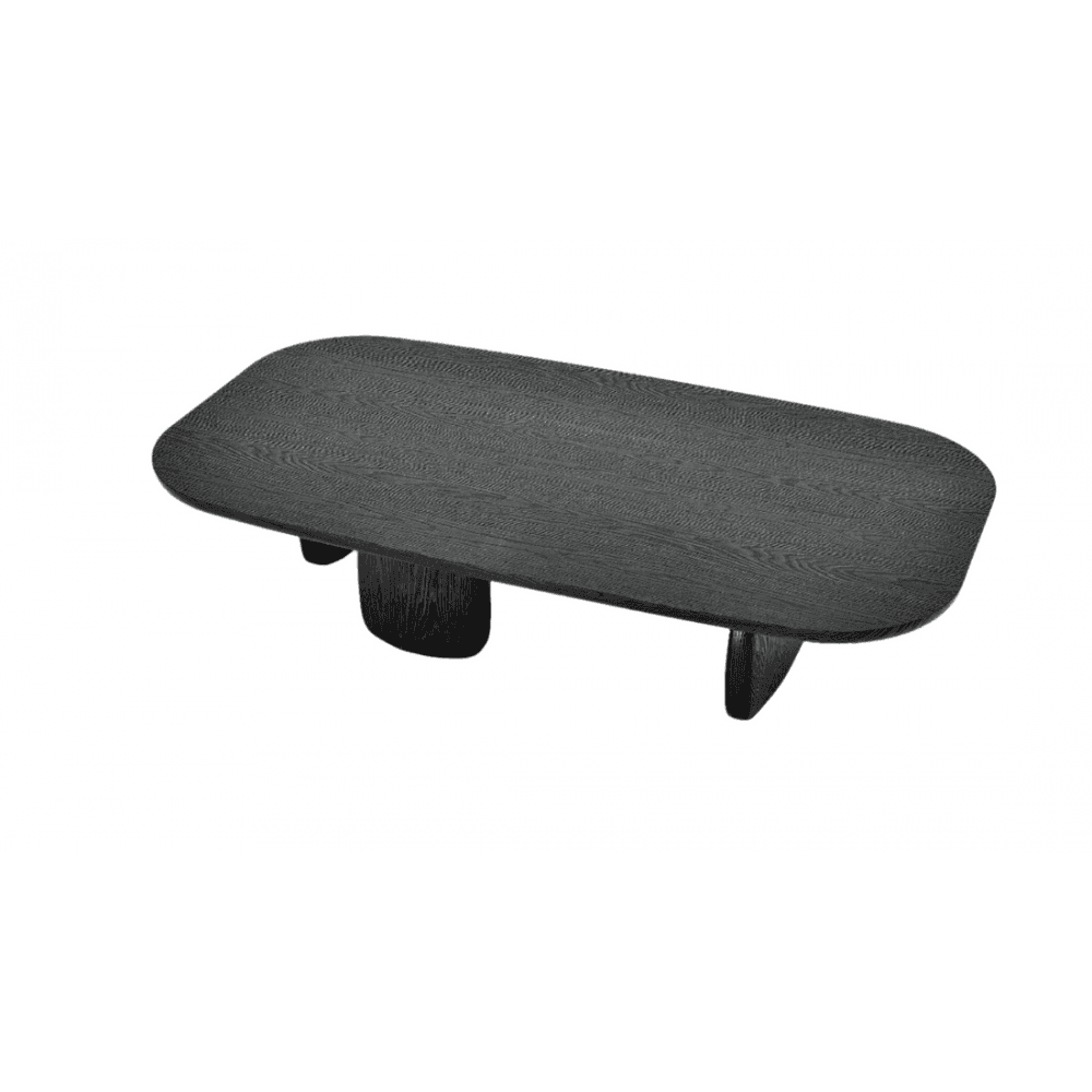 Underline Coffee Table Black Oak Oval by Tommy Franks