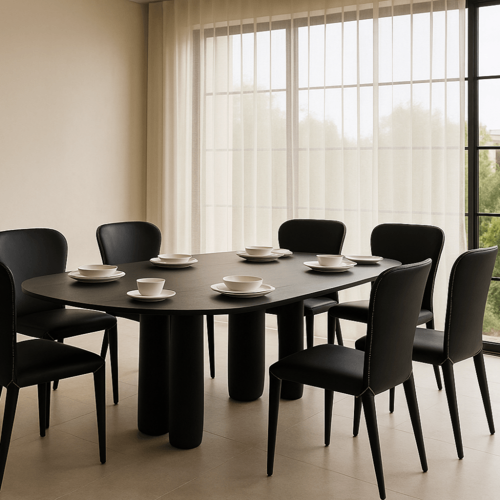 Underline Black Oak Dining Table by Tommy Franks