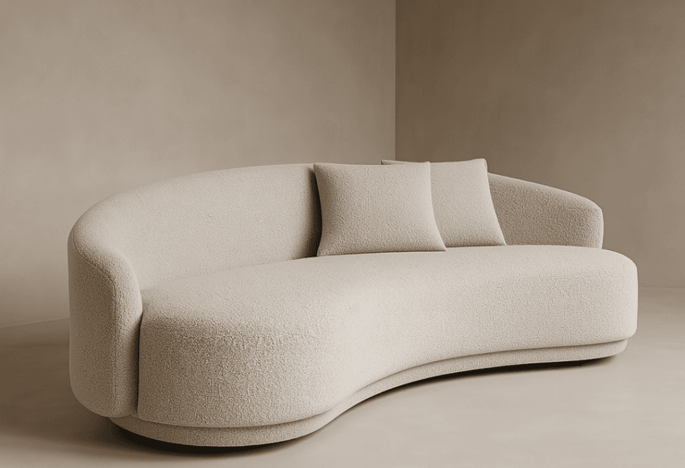 Cove 4-Seater Steam Bouclé Sofa by Tommy Franks