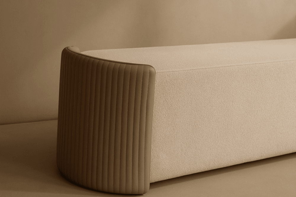 Lobby Boucle Bench Seat by Tommy Franks