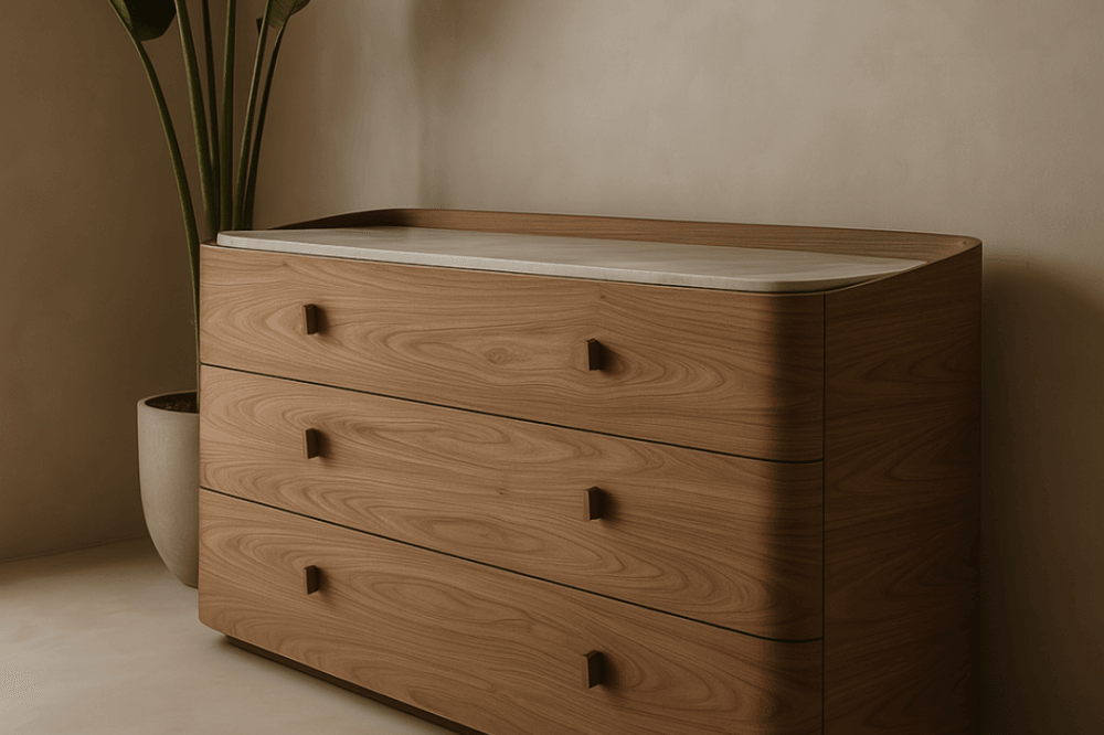 Vertu Walnut Chest of Drawers by Tommy Franks