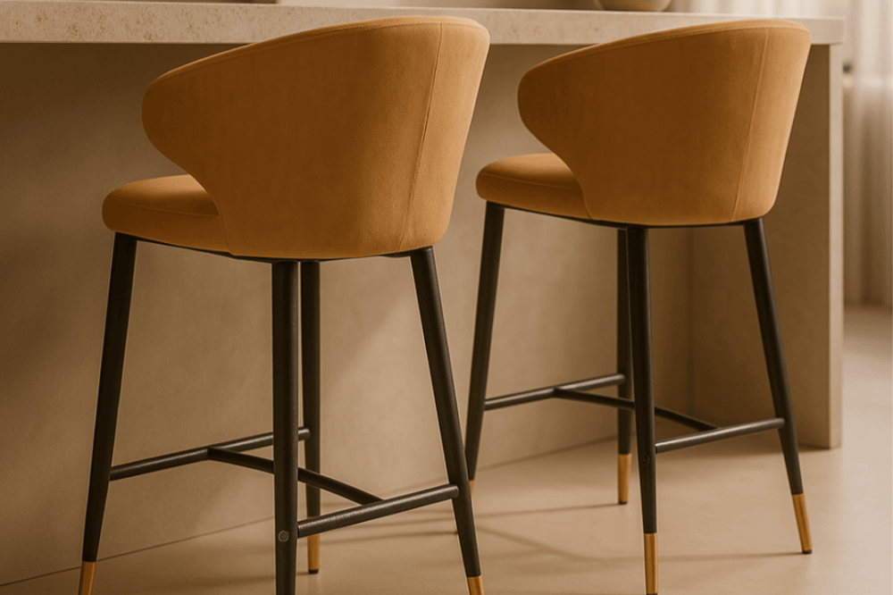 Bellroy Vintage Eco Pelle Honey Barstool by Tommy Franks