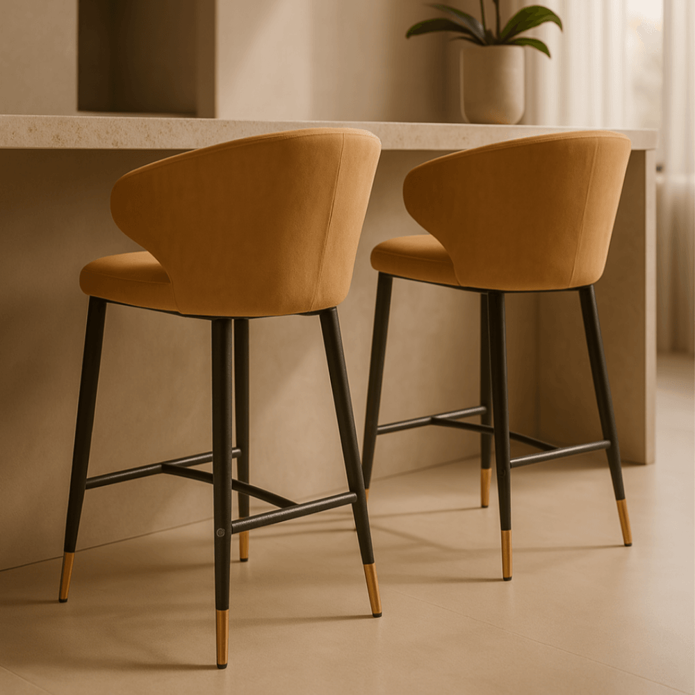 Bellroy Vintage Eco Pelle Honey Barstool by Tommy Franks