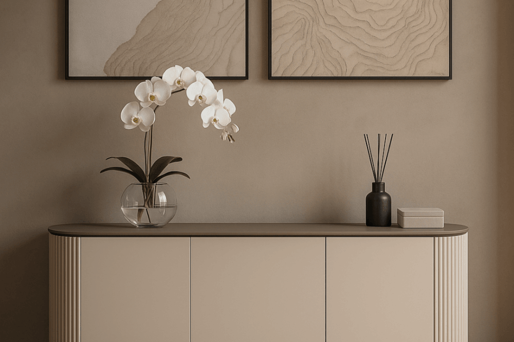 Lantine Matte Beige Sideboard by Tommy Franks