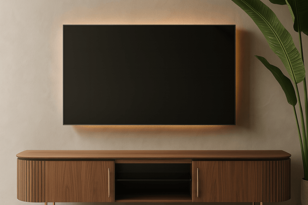 Lantine Walnut & Brass TV Unit by Tommy Franks