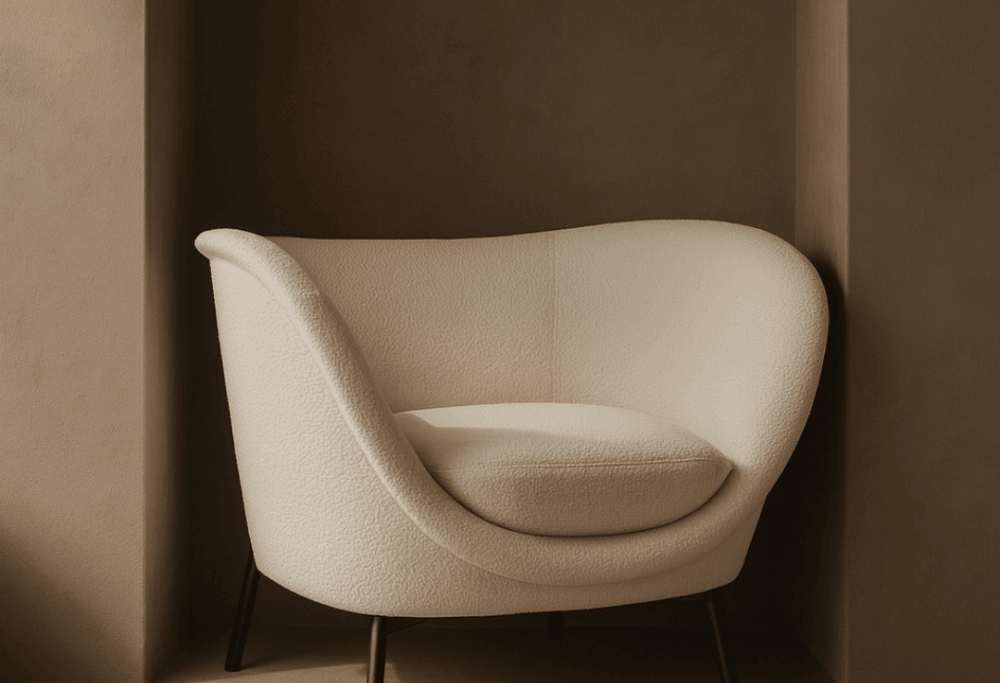 Lottao Bouclé Lounge Chair by Tommy Franks