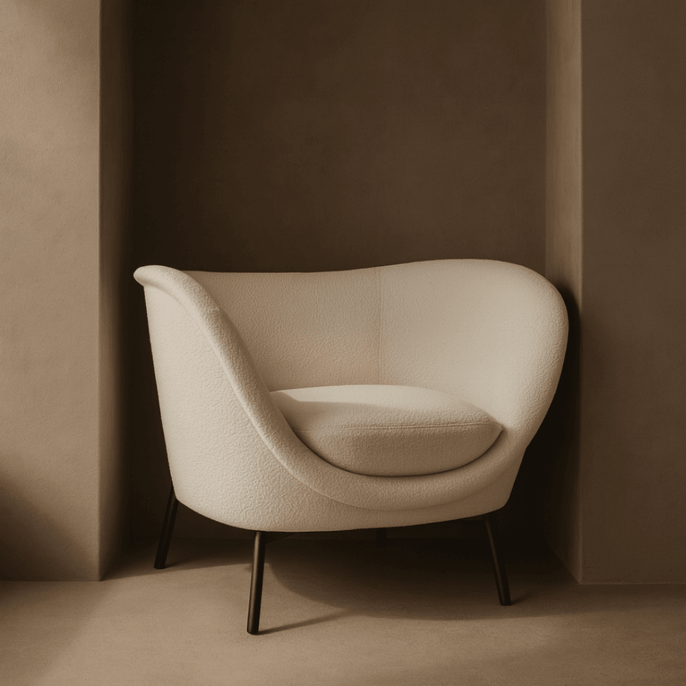Lottao Bouclé Lounge Chair by Tommy Franks
